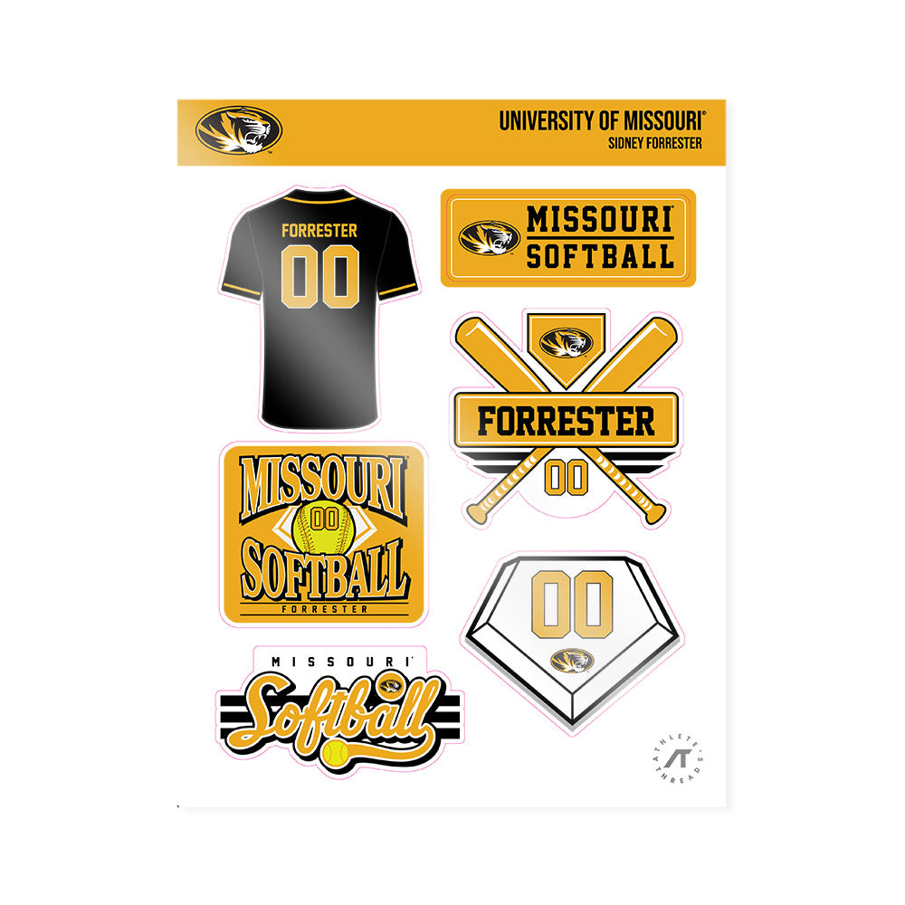 Missouri - NCAA Softball : Sidney Forrester - Sticker Sheet-0