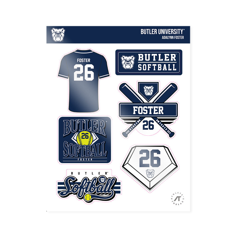 Butler - NCAA Softball : Adalynn Foster - Sticker Sheet-0