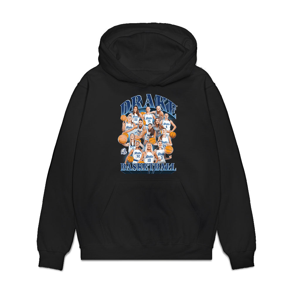 Drake - NCAA Women's Basketball : - Team Collage Premium Hooded Sweatshirt-0