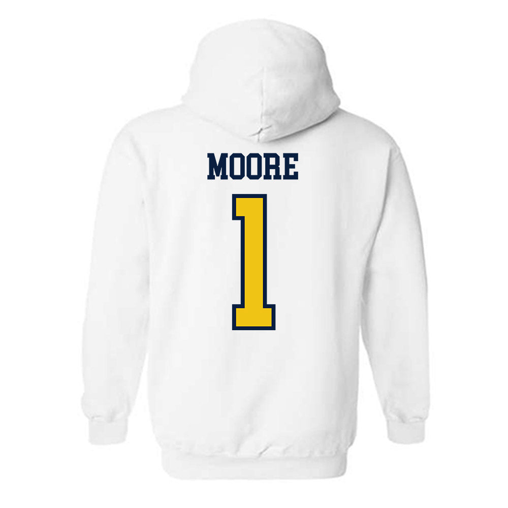 Michigan - NCAA Football : Rod Moore - Classic Shersey Hooded Sweatshirt-1