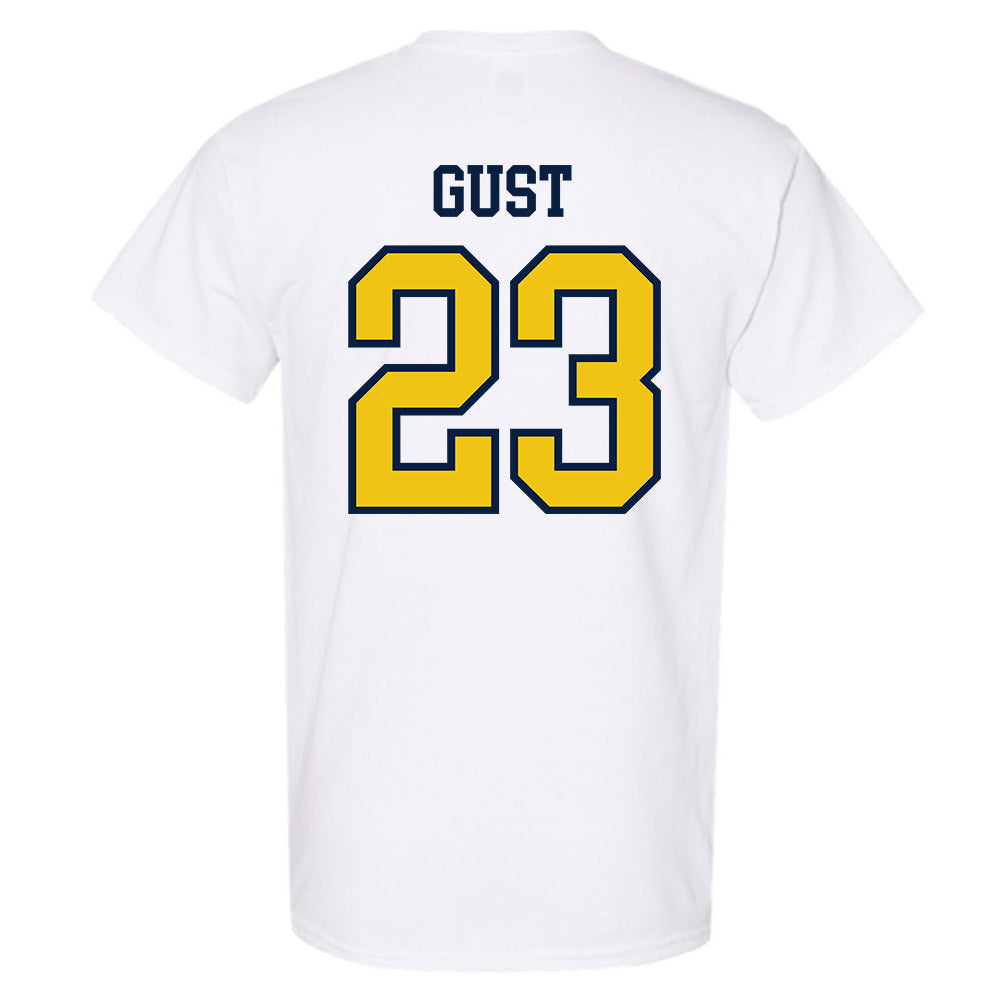 Michigan - NCAA Men's Ice Hockey : Miles Gust - Classic Shersey T-Shirt-1