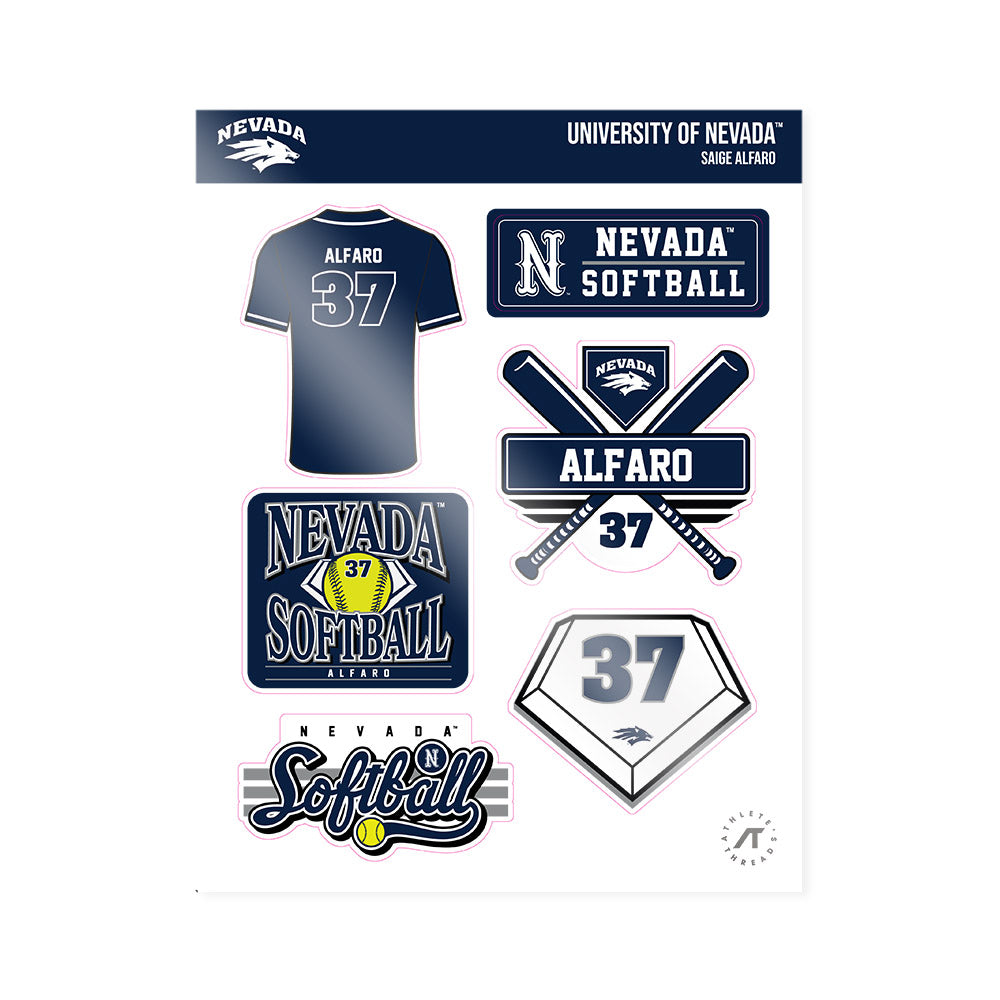 Nevada - NCAA Softball : Saige Alfaro - Sticker Sheet-0