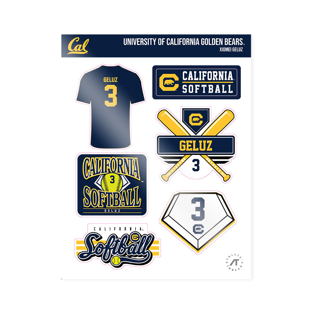 UC Berkeley - NCAA Softball : Xiomei Geluz - Sticker Sheet-0