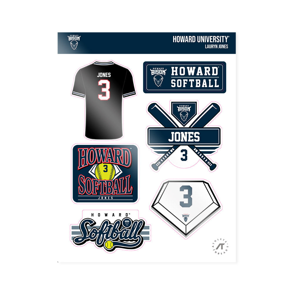 Howard - NCAA Softball : Lauryn Jones - Sticker Sheet-0