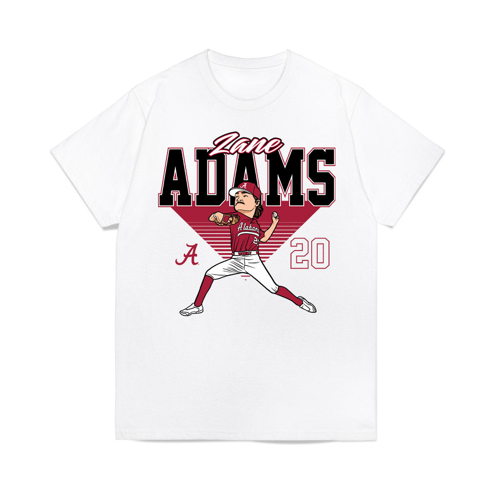 Alabama - NCAA Baseball : Zane Adams - Caricature Premium T-Shirt-0