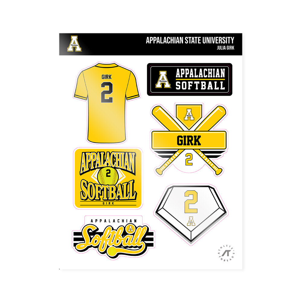 App State - NCAA Softball : Julia Girk - Sticker Sheet-0