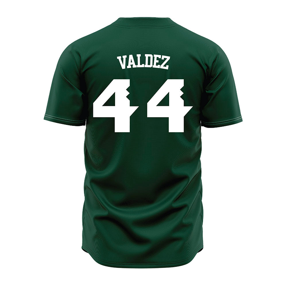 Hawaii - NCAA Baseball : Derek Valdez - Green Jersey-1