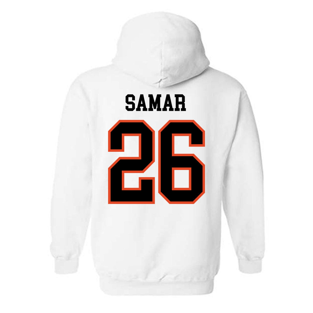 Oregon State - NCAA Men's Basketball : Matija Samar - Classic Shersey Hooded Sweatshirt-1