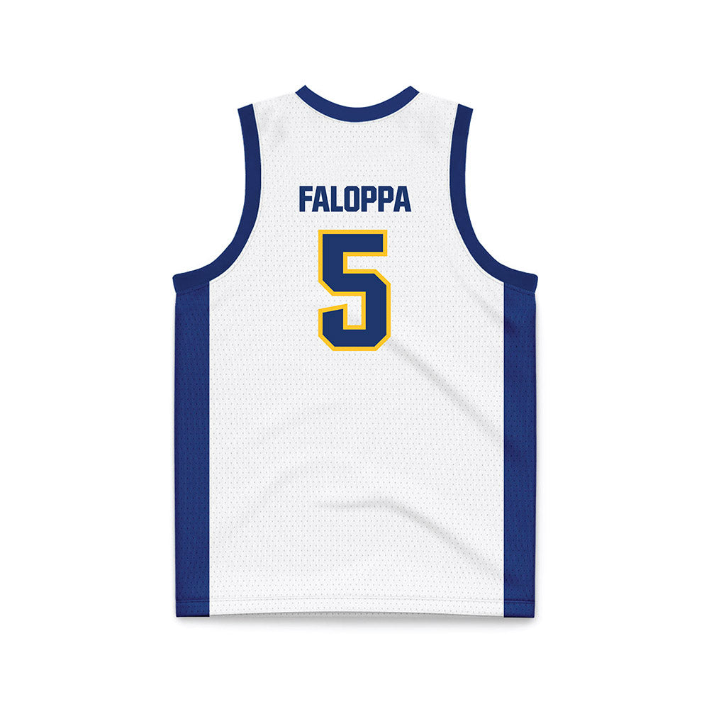New Haven - NCAA Men's Basketball : Stefano Faloppa - White Basketball Jersey-1