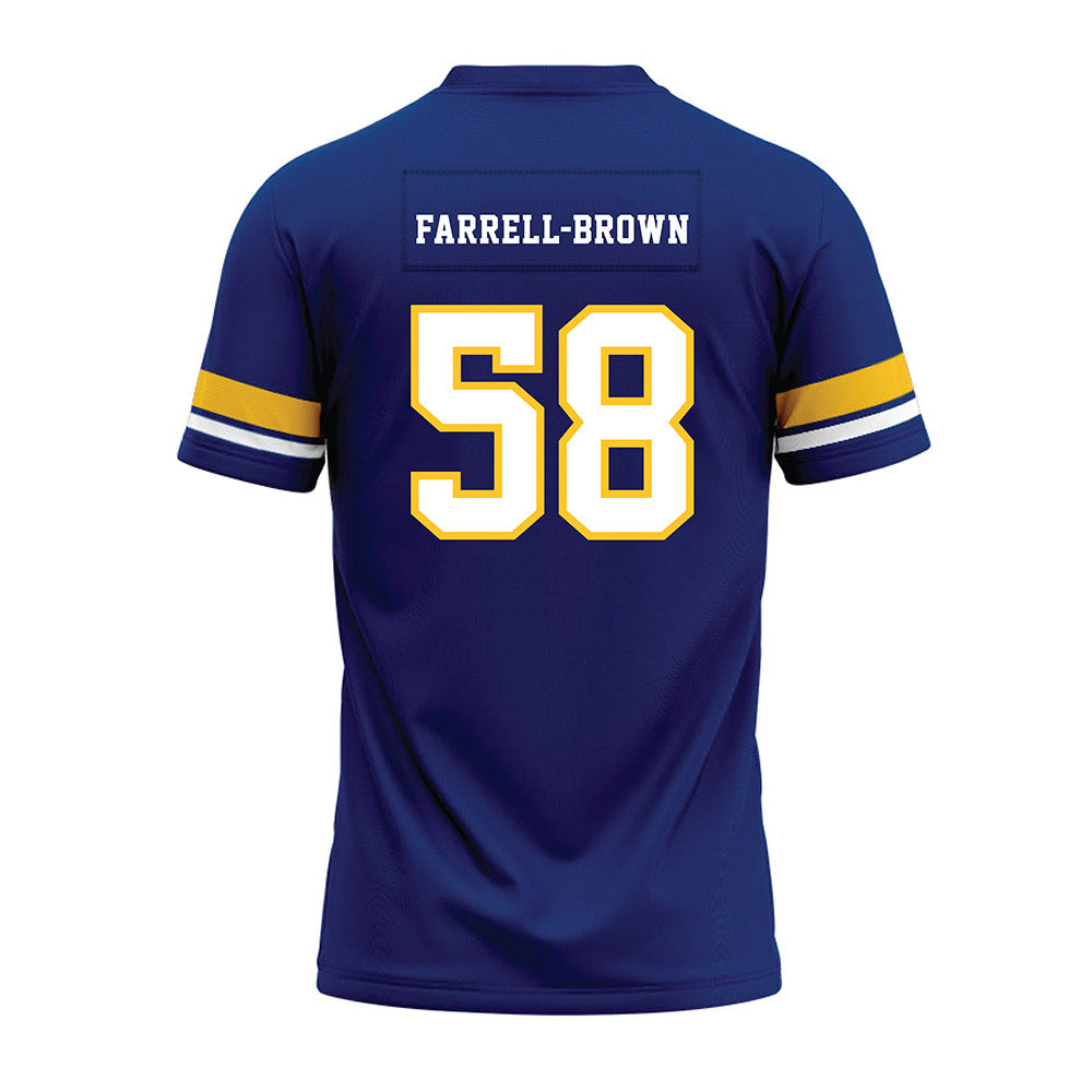 New Haven - NCAA Football : Dante Farrell-Brown - Blue Premium Football Jersey-1