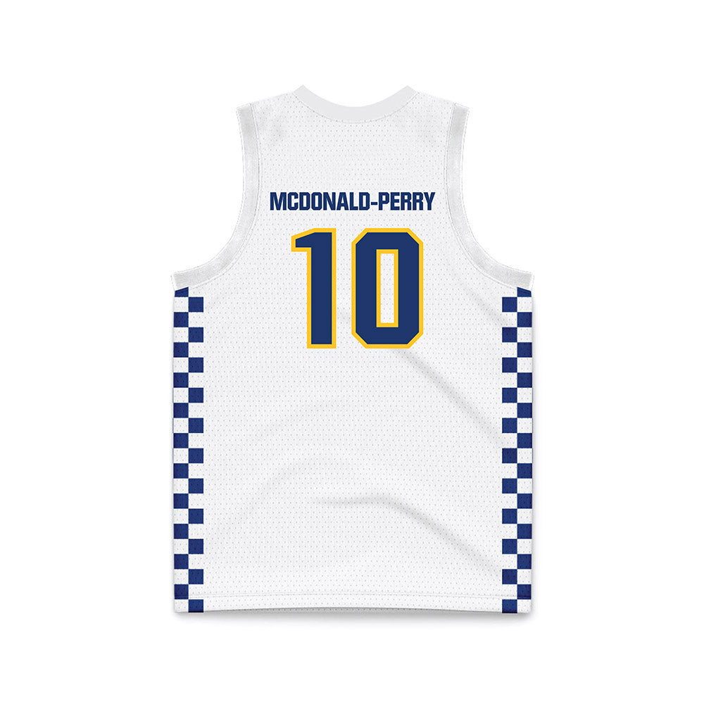 New Haven - NCAA Women's Basketball : Aniya McDonald-Perry - White Basketball Jersey-1