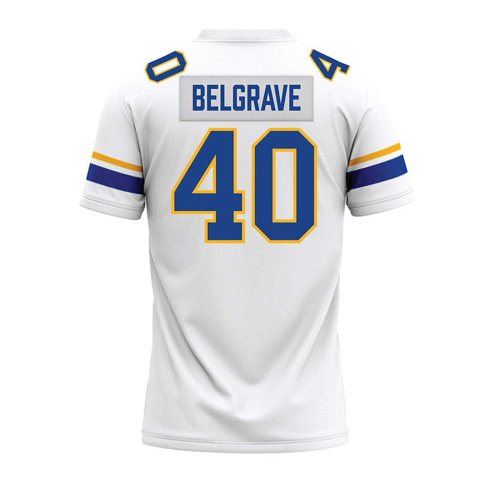 Pittsburgh - NCAA Football : Jojo Belgrave - White Premium Football Jersey-1