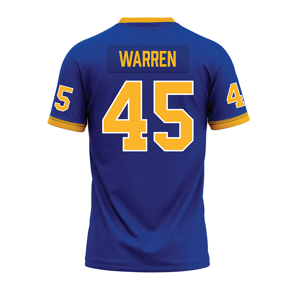 Pittsburgh - NCAA Football : Jeremiah Warren - Blue Premium Football Jersey-1