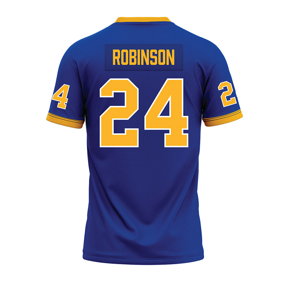 Pittsburgh - NCAA Football : Tyreek Robinson - Blue Premium Football Jersey-1