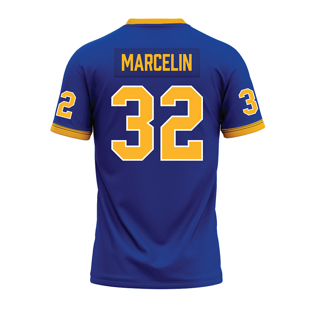 Pittsburgh - NCAA Football : Jeremiah Marcelin - Blue Premium Football Jersey-1