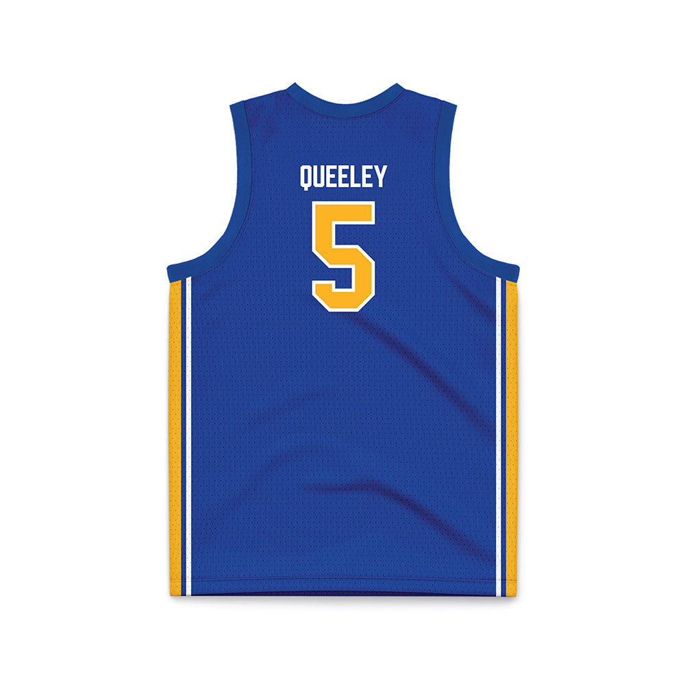 Pittsburgh - NCAA Women's Basketball : Jayda Queeley - Blue Basketball Jersey-1