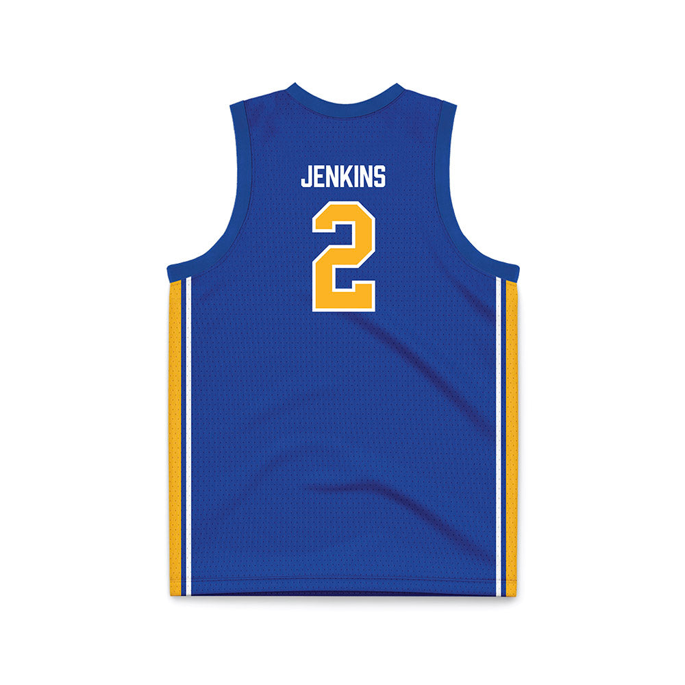 Pittsburgh - NCAA Women's Basketball : Amiya Jenkins - Blue Basketball Jersey-1