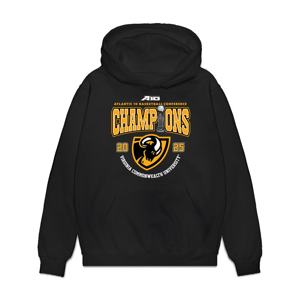 VCU - NCAA Men's Basketball : - Conference Champs Premium Hooded Sweatshirt-0