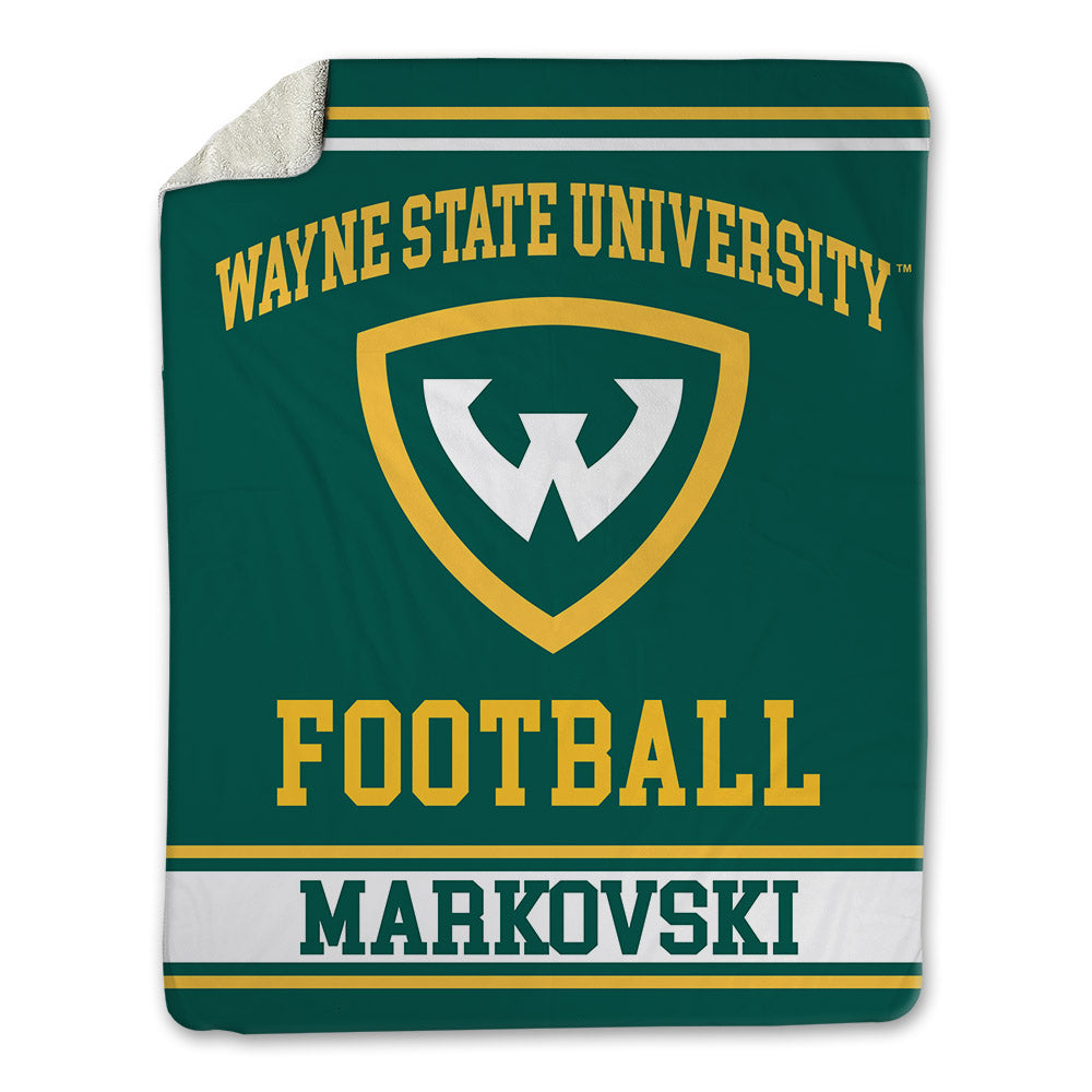 Wayne State - NCAA Football : Anthony Markovski - Blanket-0