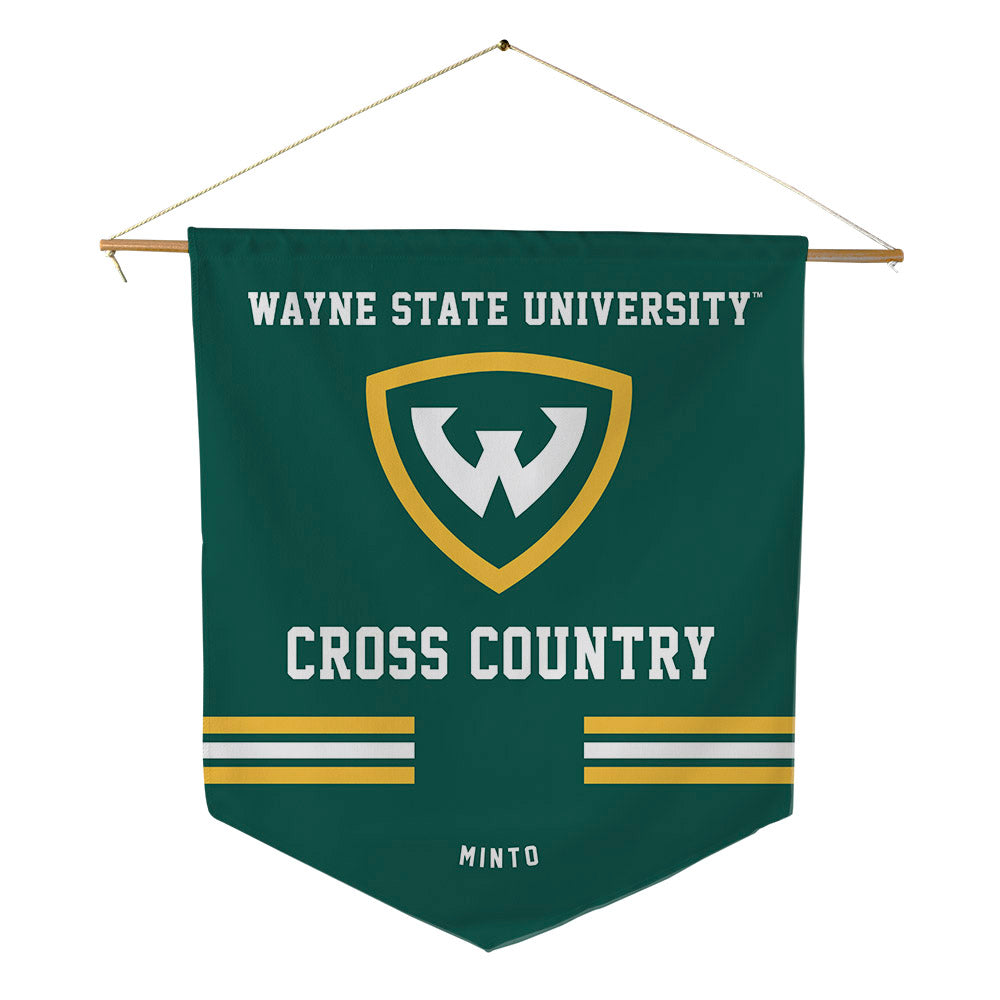 Wayne State - NCAA Men's Cross Country : Kenneth Minto - Pennant - 18" x 21"-0