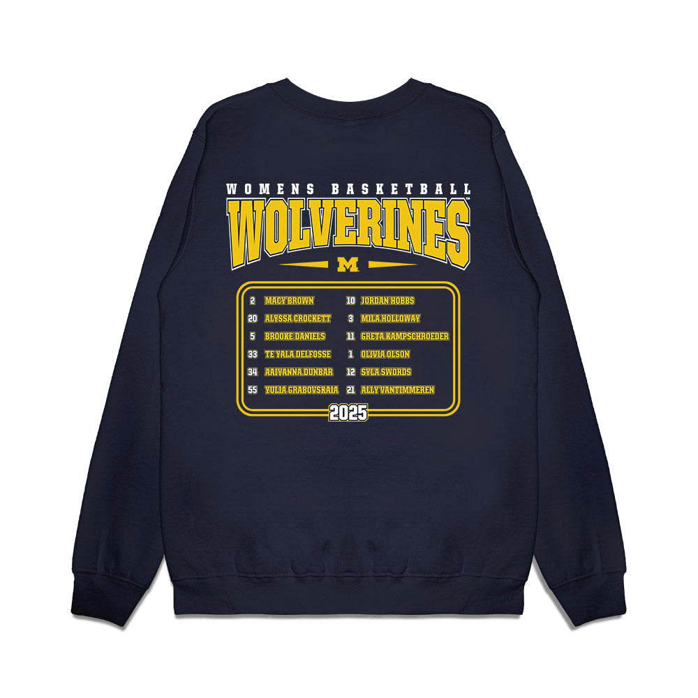 Michigan - NCAA Women's Basketball : - Premium Crewneck Sweatshirt-1