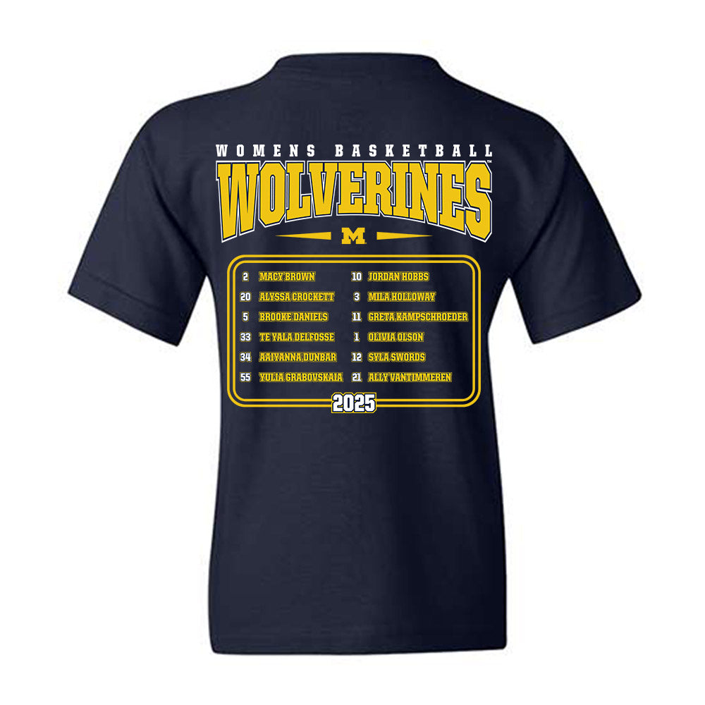 Michigan - NCAA Women's Basketball : - Youth T-Shirt-1