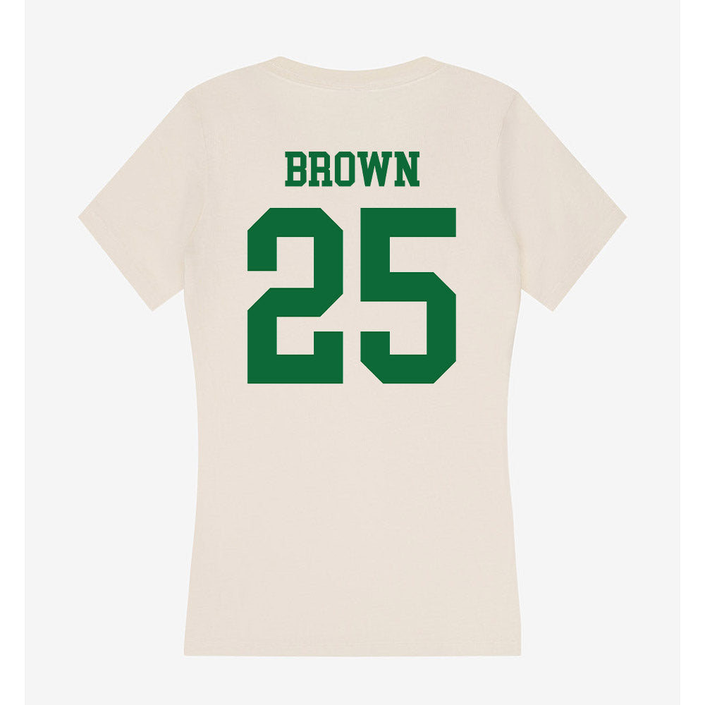 ENMU - NCAA Women's Basketball : Mekhila Brown - Women's V-Neck T-Shirt-1