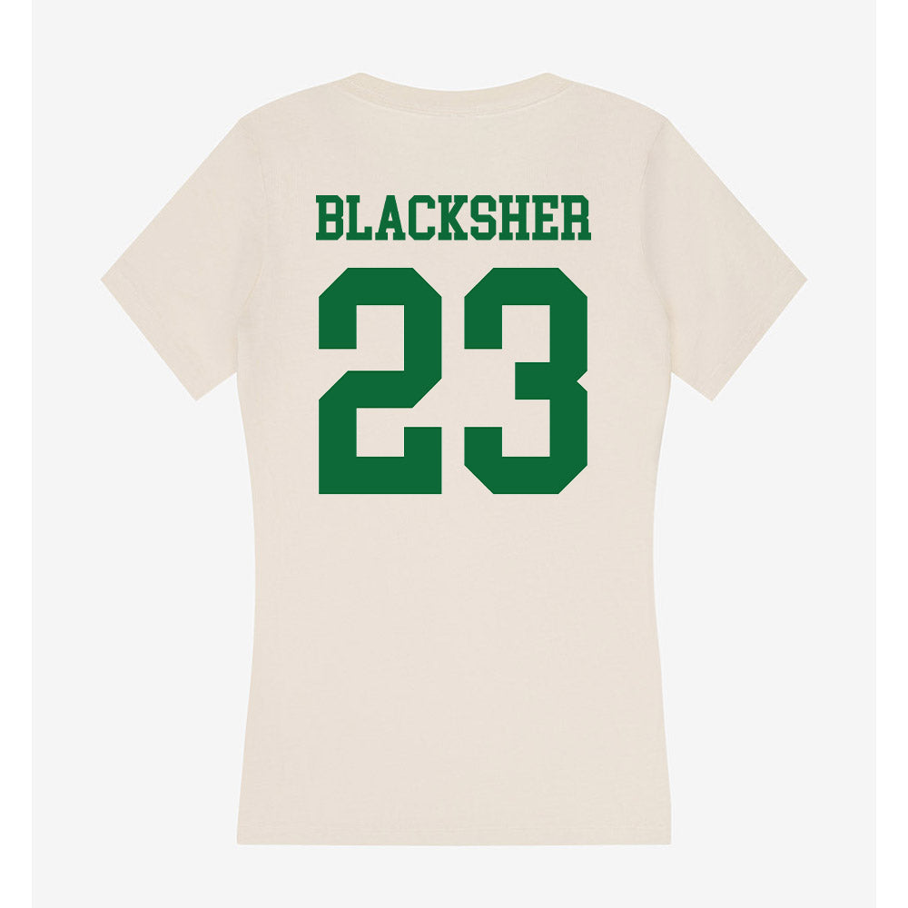 ENMU - NCAA Men's Soccer : Yaseen Blacksher - Women's V-Neck T-Shirt-1