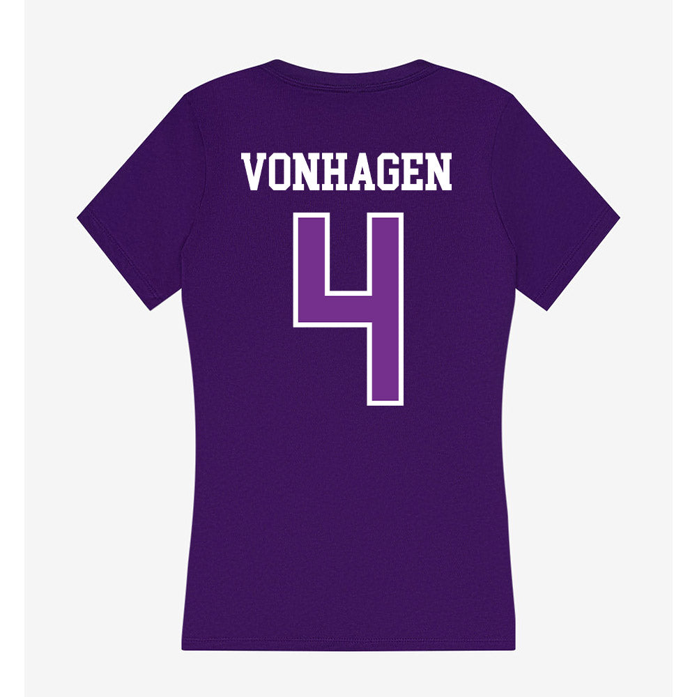 Mount Union - NCAA Football : Konnor VonHagen - Women's V-Neck T-Shirt-1