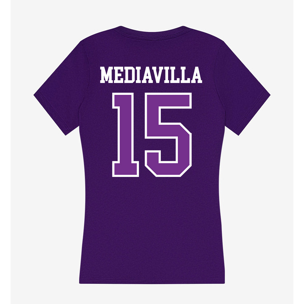 Mount Union - NCAA Baseball : Angel Mediavilla - Women's V-Neck T-Shirt-1