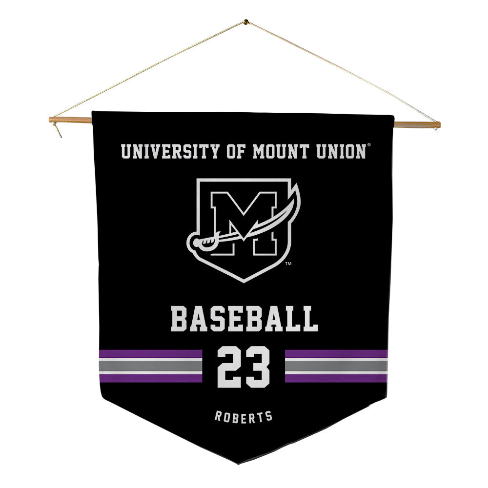 Mount Union - NCAA Baseball : Evan Roberts - Pennant - 18" x 21"-0