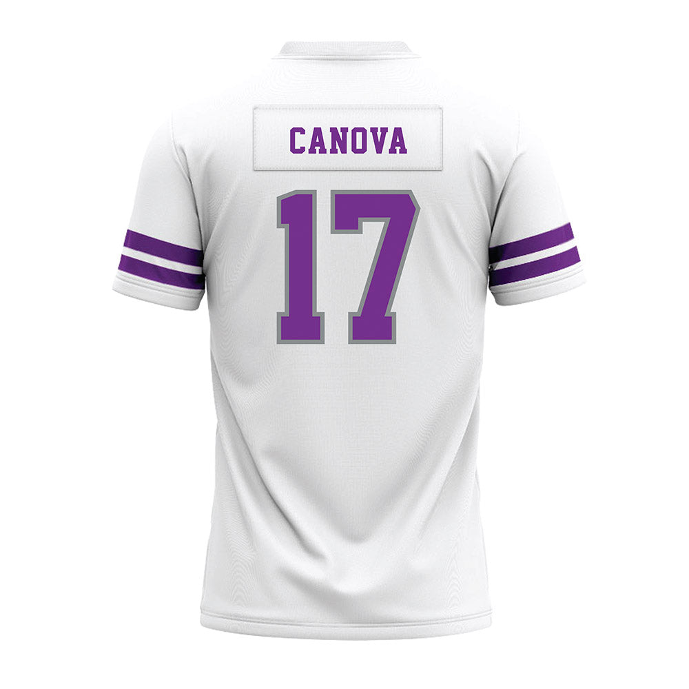 Mount Union - NCAA Football : Clarke Canova - White Premium Football Jersey-1