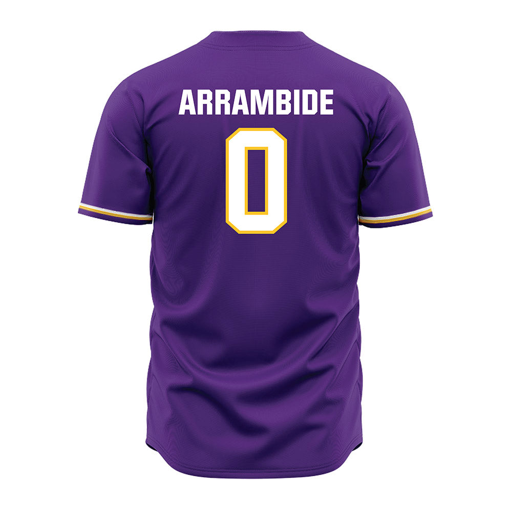 LSU - NCAA Baseball : Cade Arrambide - Purple Jersey-3