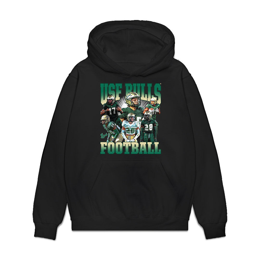 USF - NCAA Football : - Team Collage Premium Hooded Sweatshirt-0