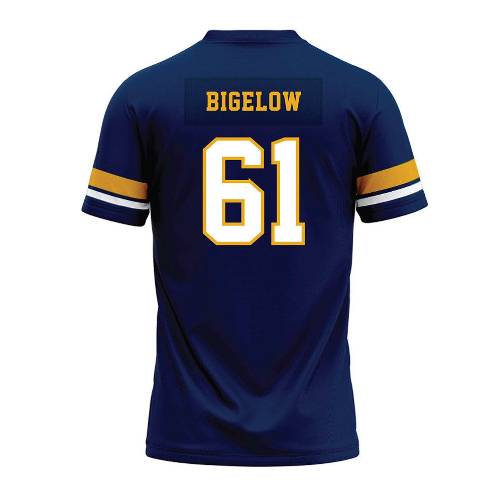West Virginia - NCAA Football : Trevor Bigelow - Blue Premium Football Jersey-1