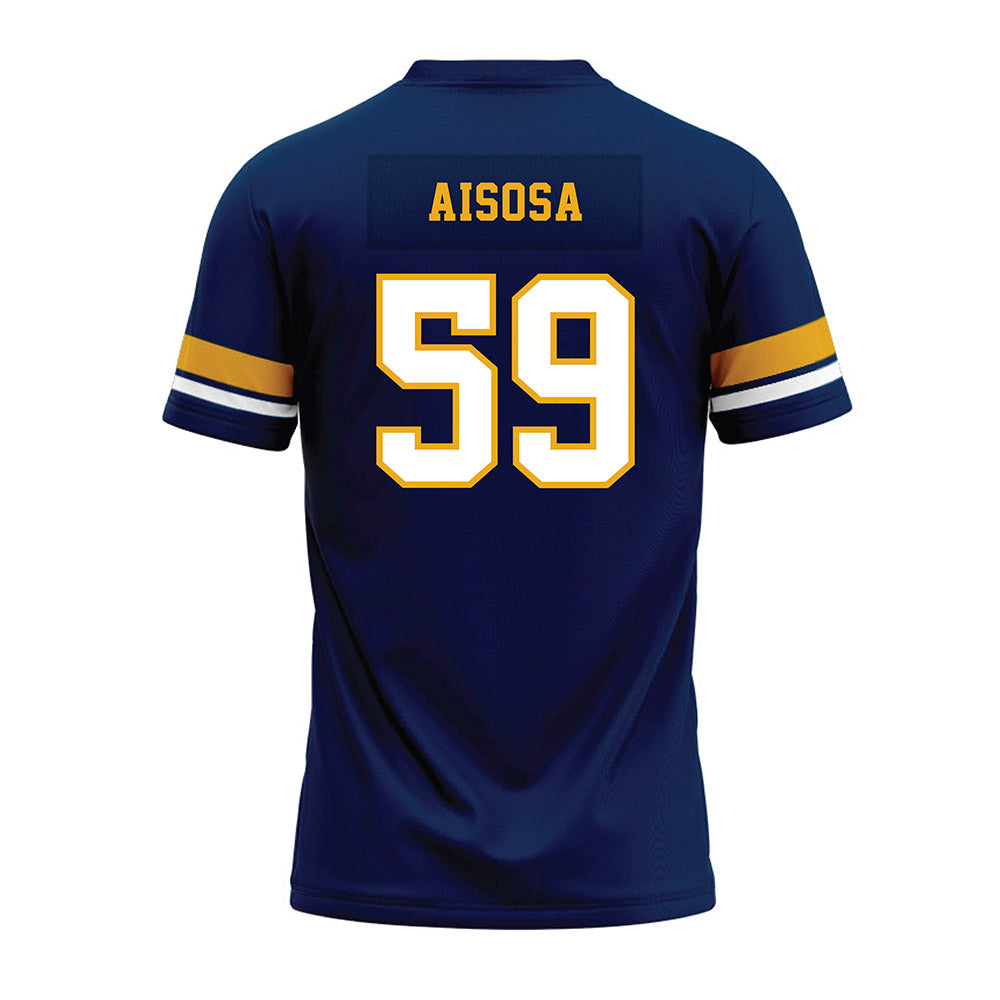 West Virginia - NCAA Football : Josh Aisosa - Blue Premium Football Jersey-1