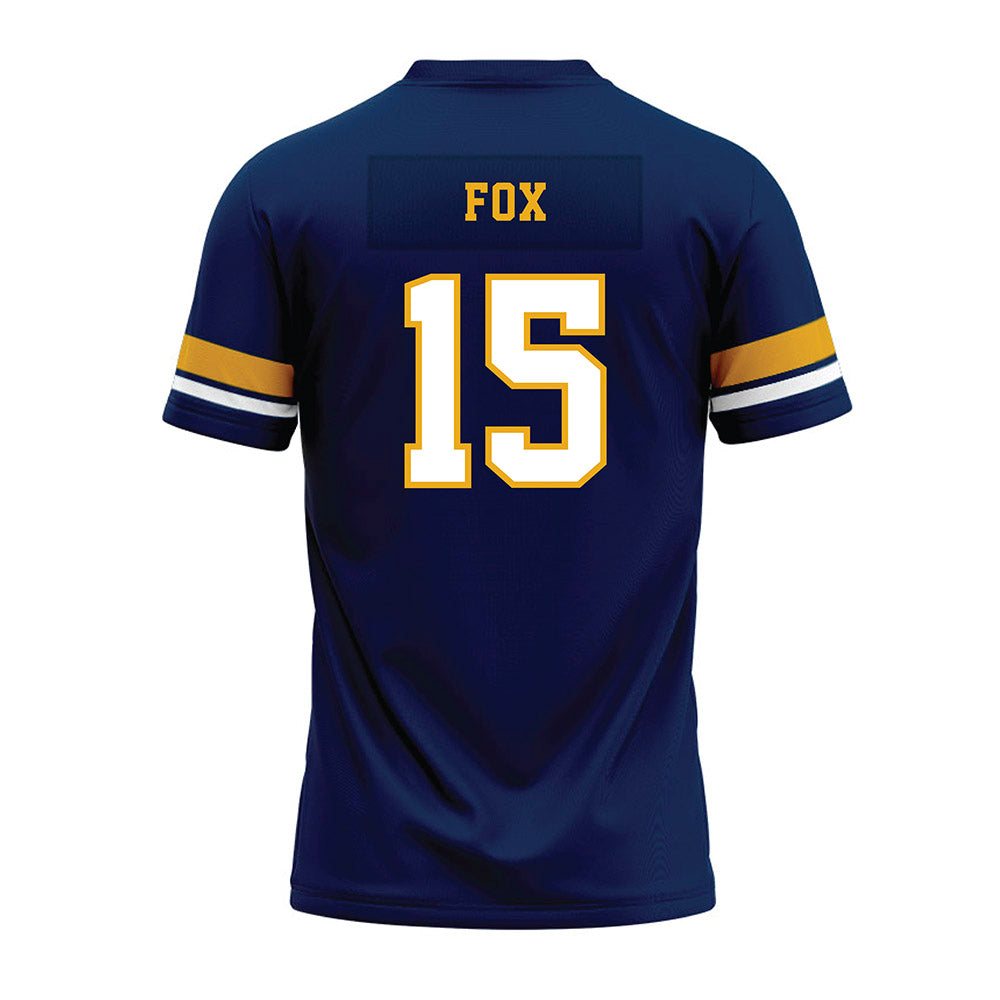 West Virginia - NCAA Football : Scotty Fox - Blue Premium Football Jersey-1