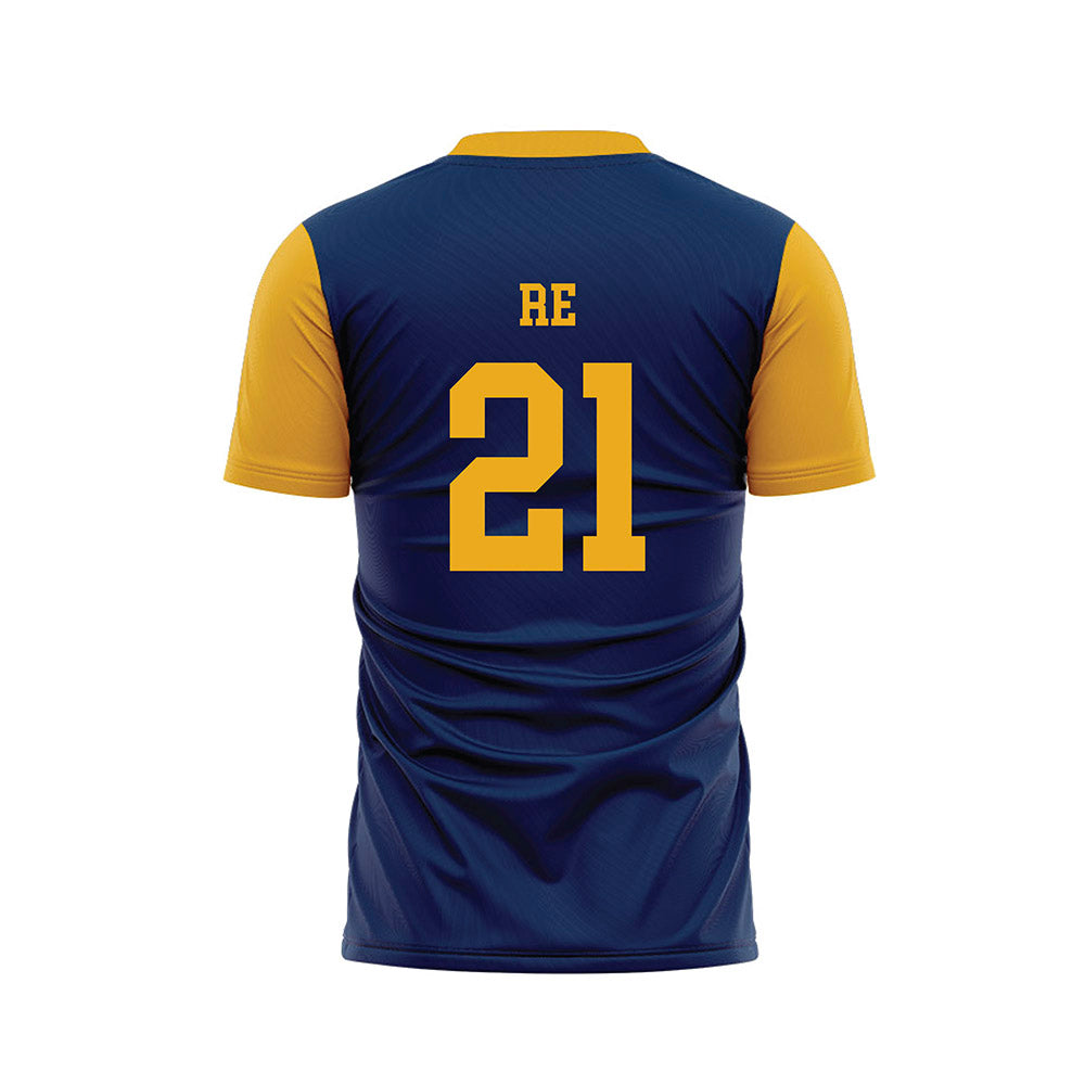 West Virginia - NCAA Women's Soccer : Alexis Re - Blue Soccer Jersey-1
