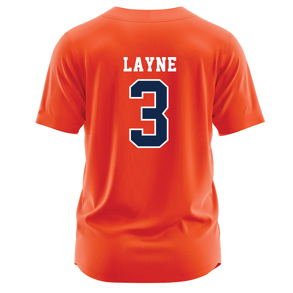 Virginia - NCAA Softball : Courtney Layne - Orange Jersey-1