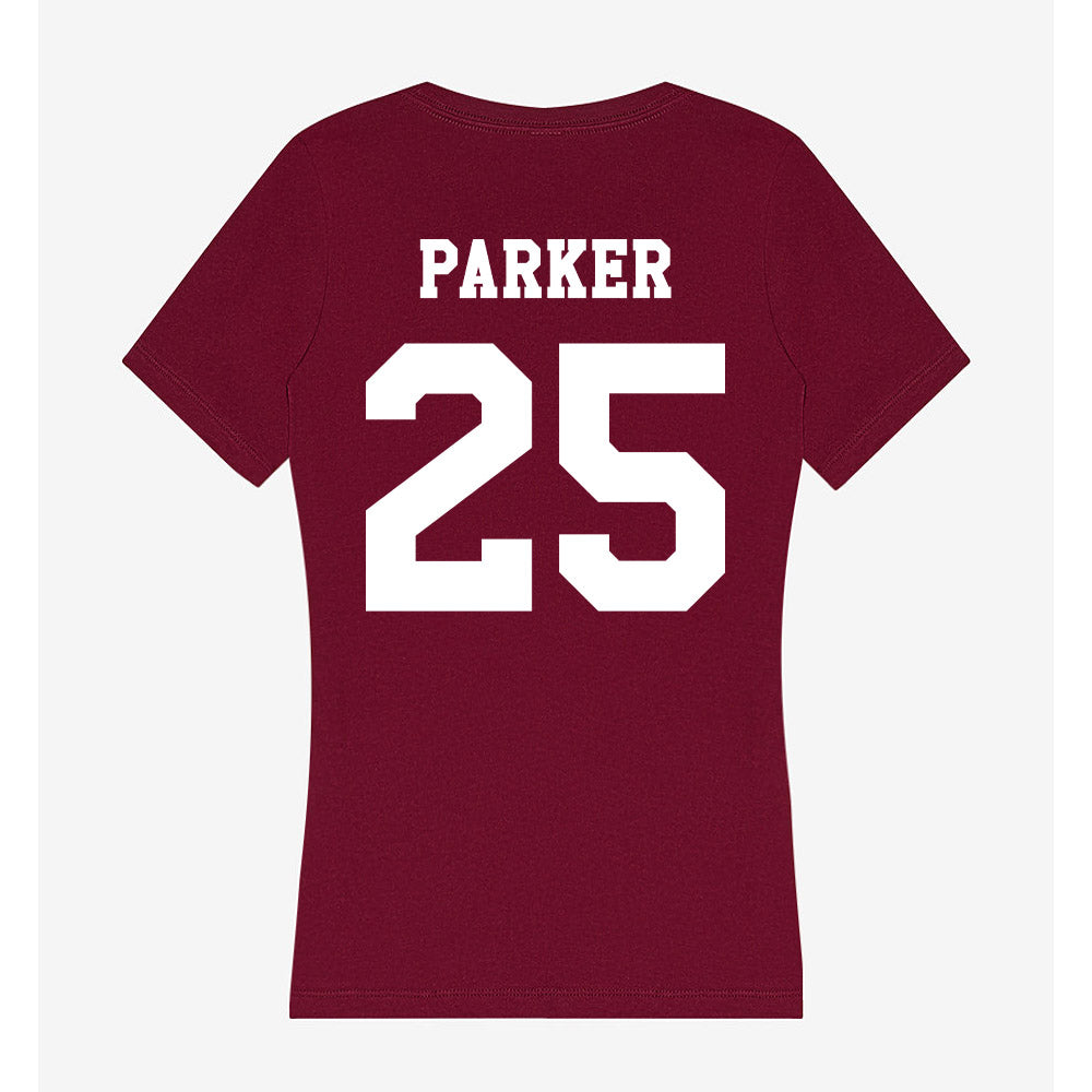 Texas A&M - NCAA Women's Basketball : Emerald Parker - Women's V-Neck T-Shirt-1