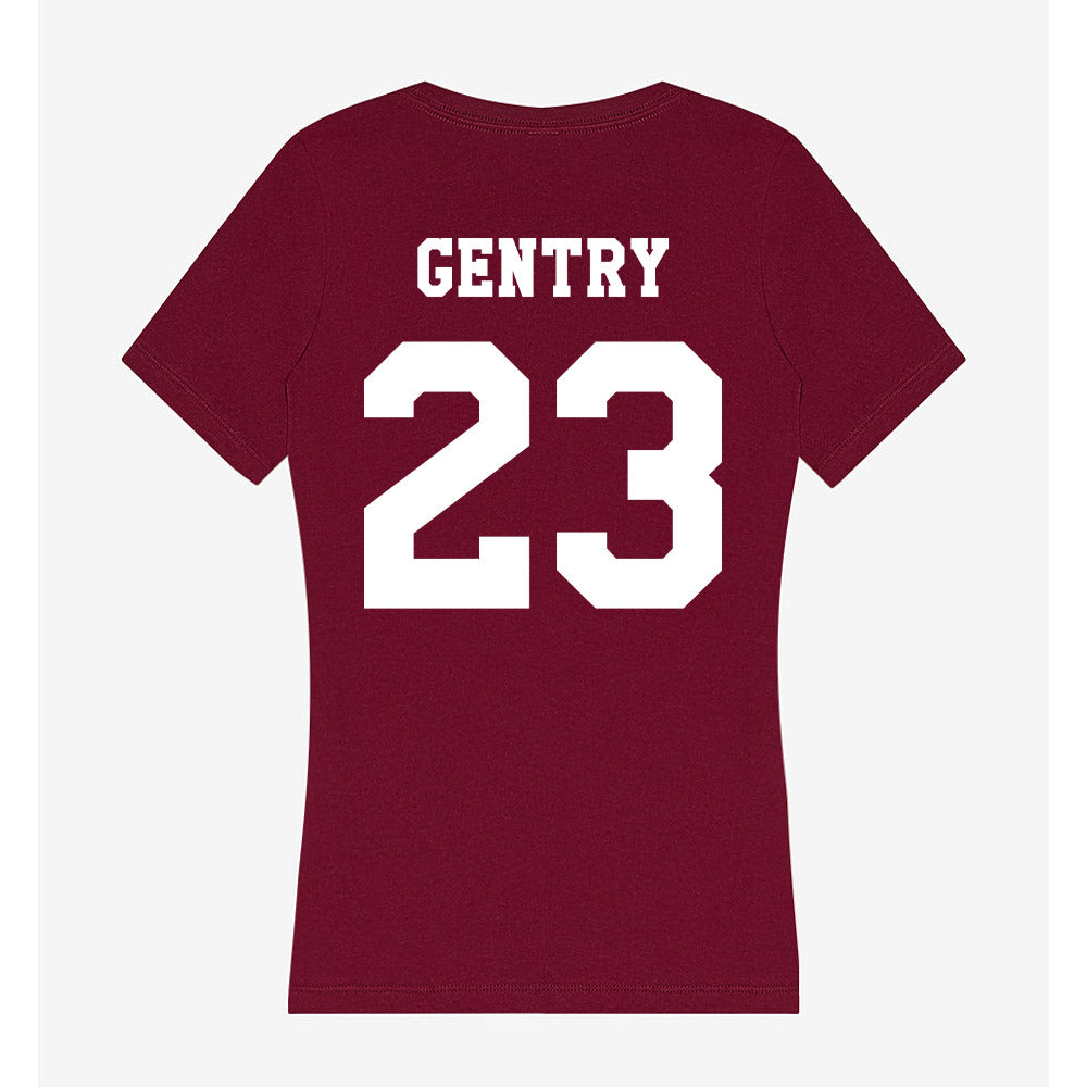 Texas A&M - NCAA Women's Basketball : Gianna Gentry - Classic Shersey Women's V-Neck T-Shirt-1