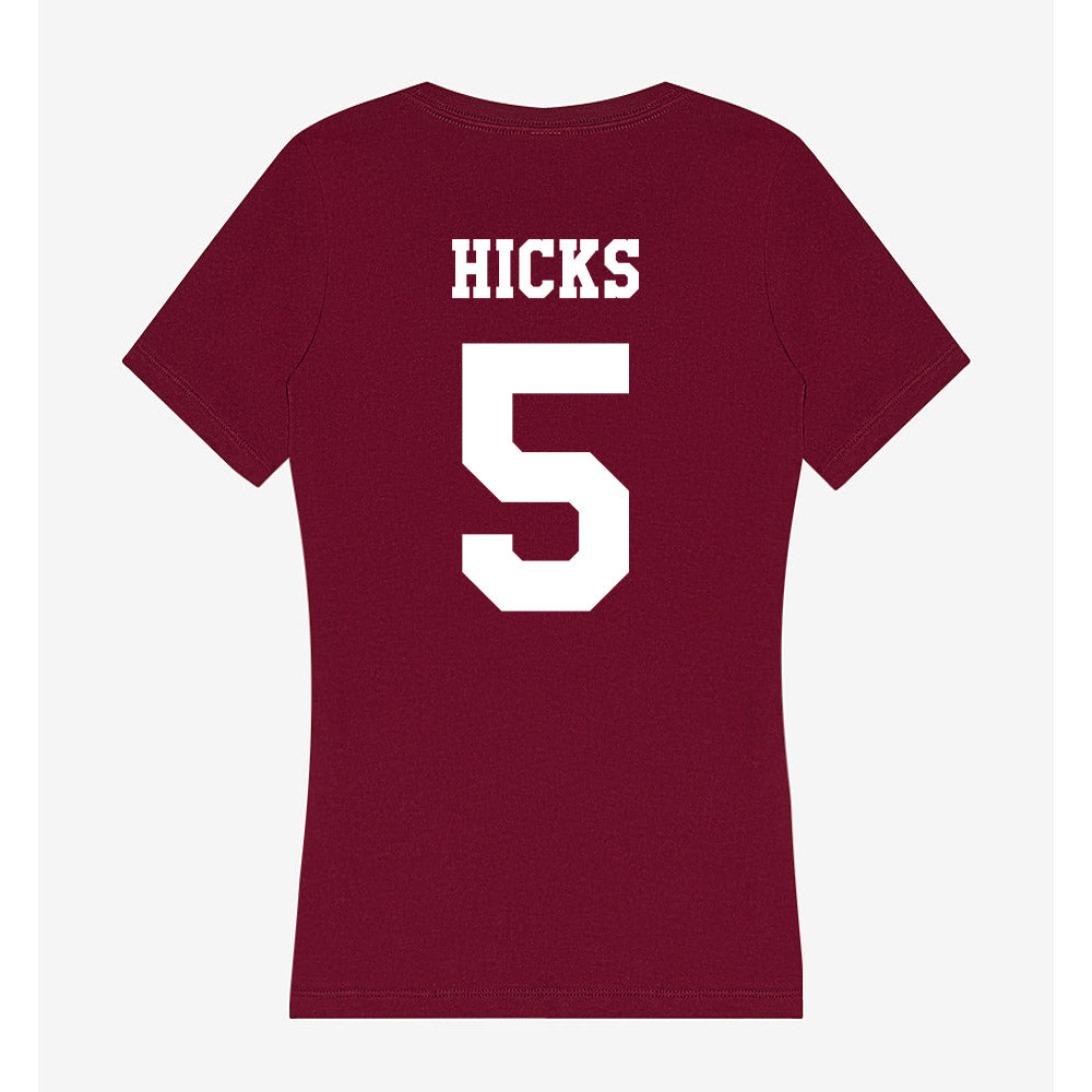 Texas A&M - NCAA Football : DJ Hicks - Women's V-Neck T-Shirt-1