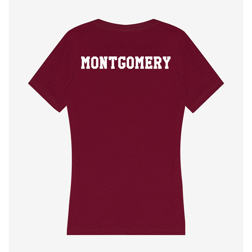 Texas A&M - NCAA Women's Track & Field : Jasmine Montgomery - Women's V-Neck T-Shirt-1