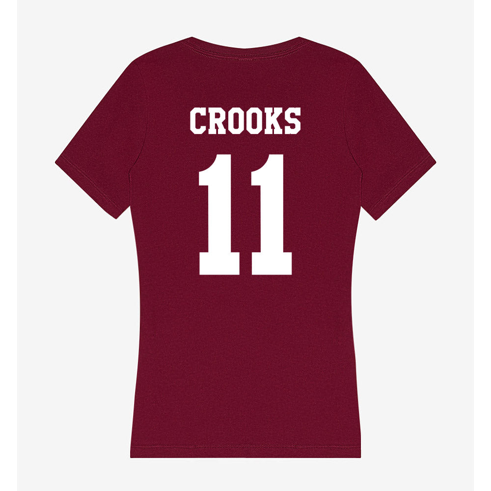 Texas A&M - NCAA Women's Soccer : Riley Crooks - Women's V-Neck T-Shirt-1