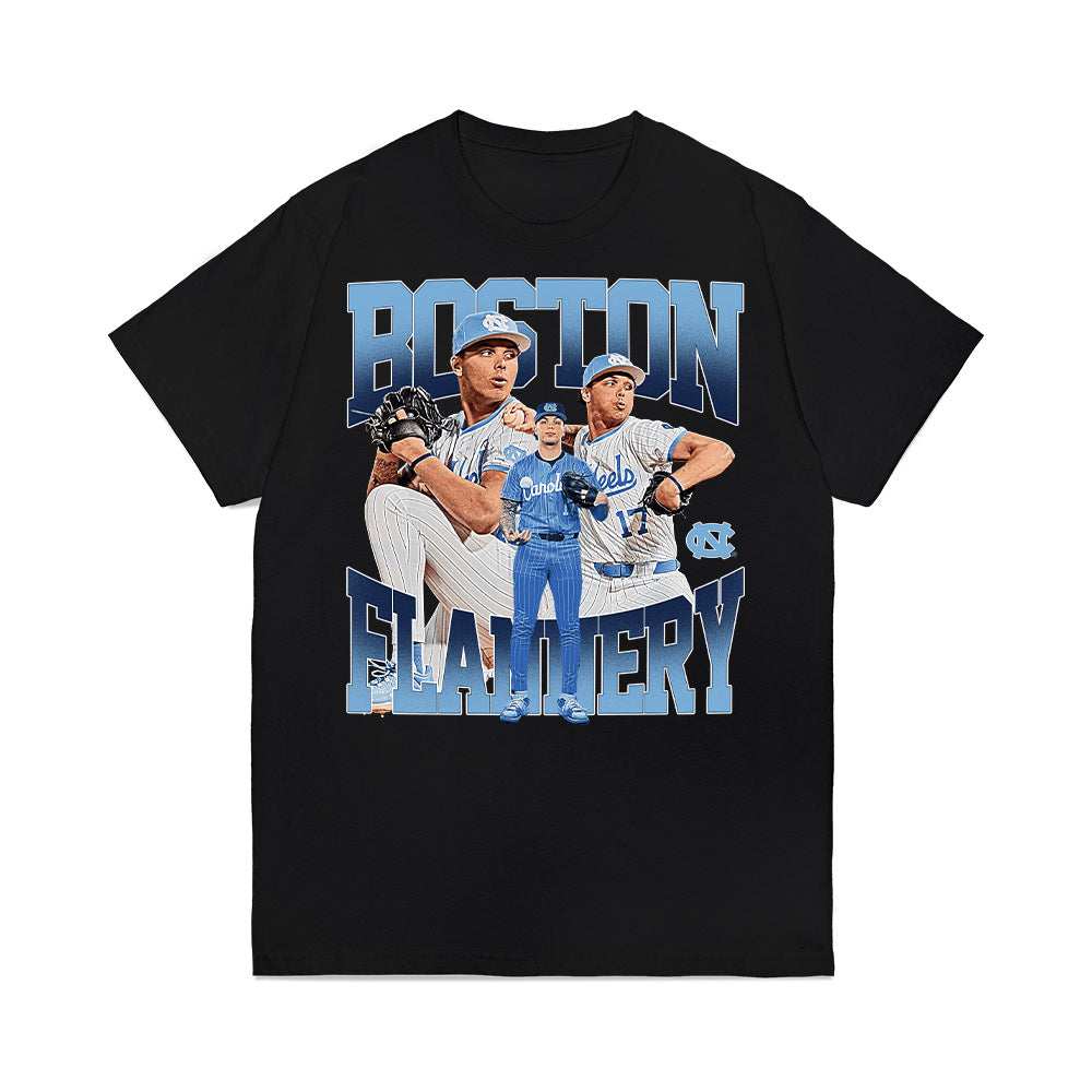 UNC - NCAA Baseball : Boston Flannery - Collage Premium T-Shirt-0