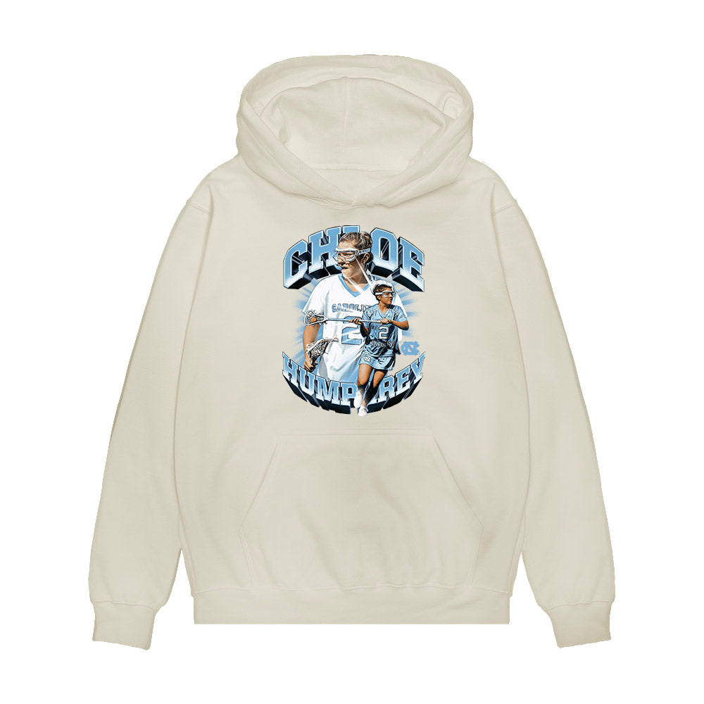 UNC - NCAA Women's Lacrosse : Chloe Humphrey - Collage Premium Hooded Sweatshirt-0