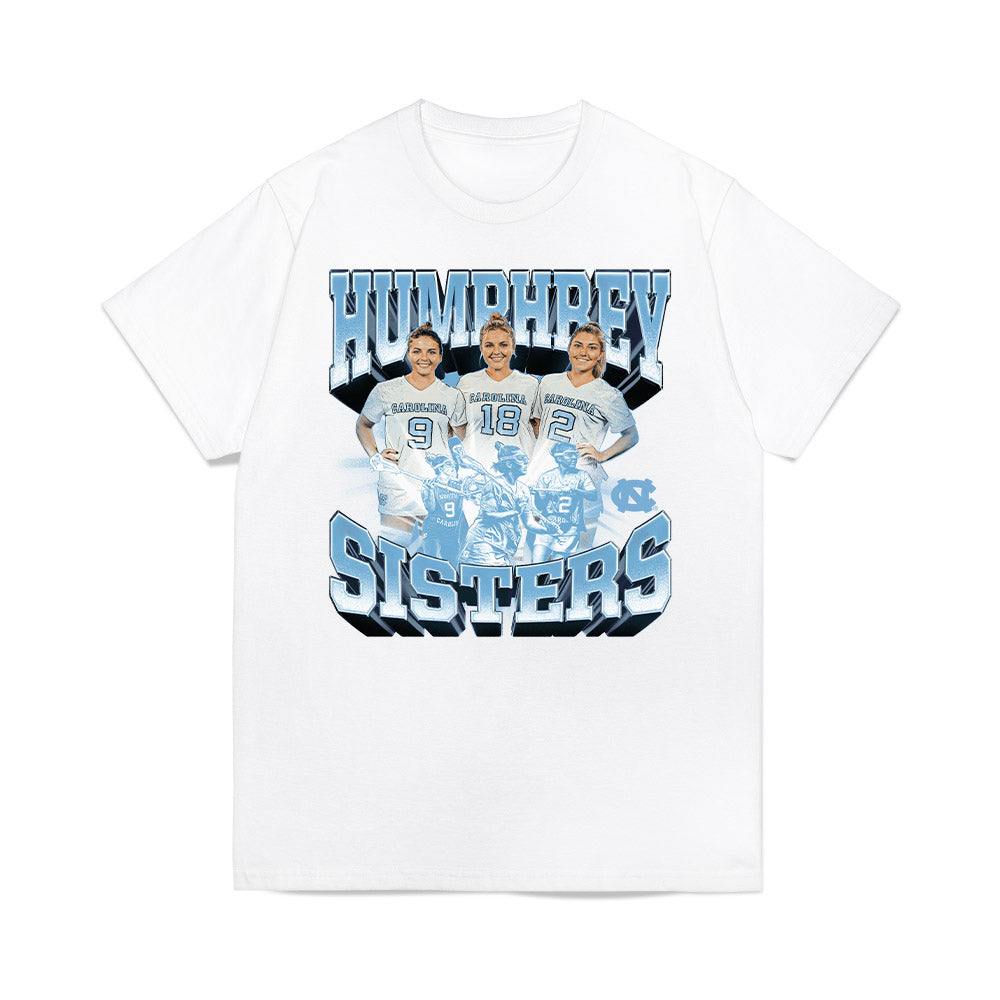 UNC - NCAA Women's Lacrosse : Humphrey Sisters Collage Premium T-Shirt-0
