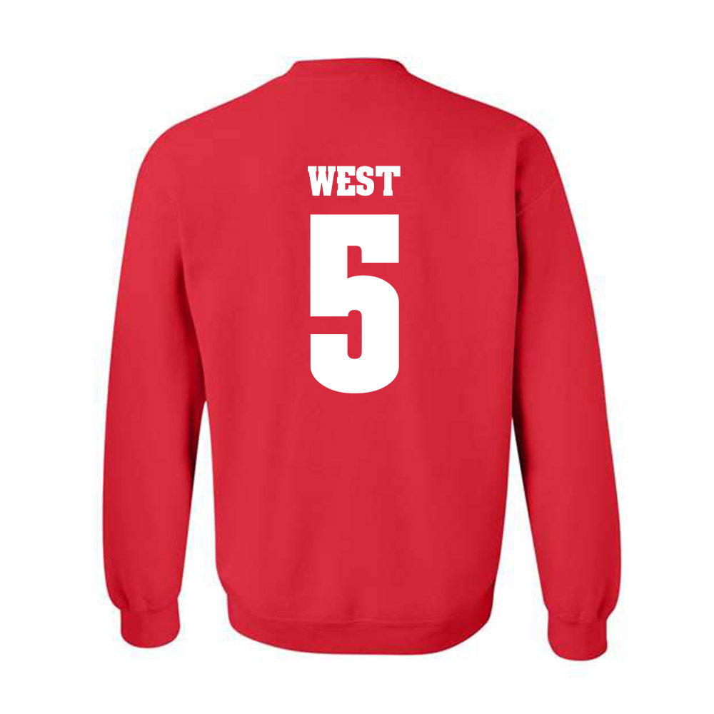 Wisconsin - NCAA Football : Bryce West - Classic Shersey Crewneck Sweatshirt-1