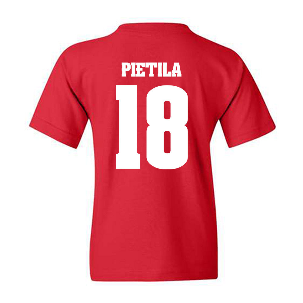 Wisconsin - NCAA Men's Ice Hockey : Adam Pietila - Classic Shersey Youth T-Shirt-1