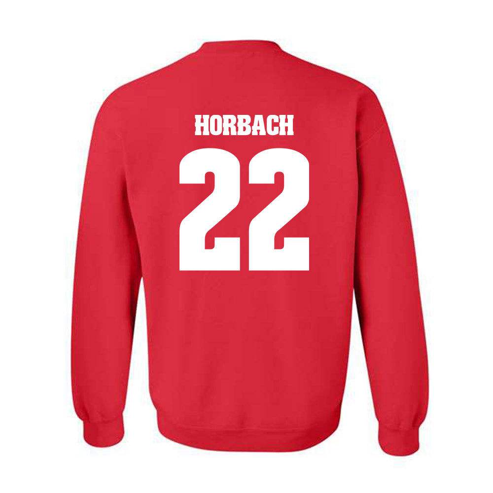 Wisconsin - NCAA Men's Ice Hockey : Jack Horbach - Classic Shersey Crewneck Sweatshirt-1